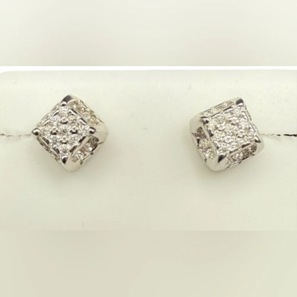MOISSANITE Sterling Set Silver Necklace & EARRINGS